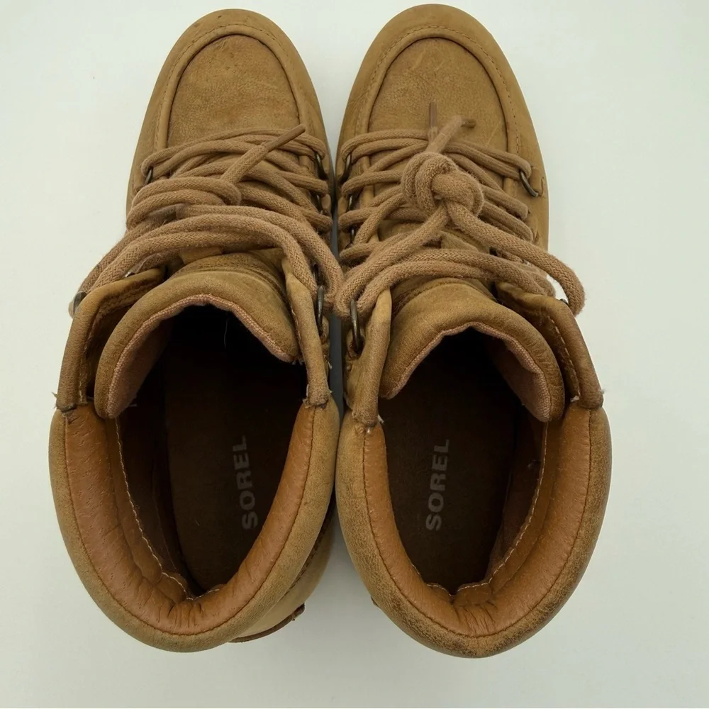 Sorel Harlow Lace Hiker Boot size 7 elk lace‎ up